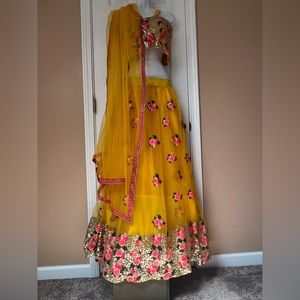 Yellow Sequined Lehenga